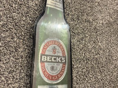 Vintage Beck's Beer 12oz Bottle Light Up Sign - Man Cave Decor Bremen, Germany Imported