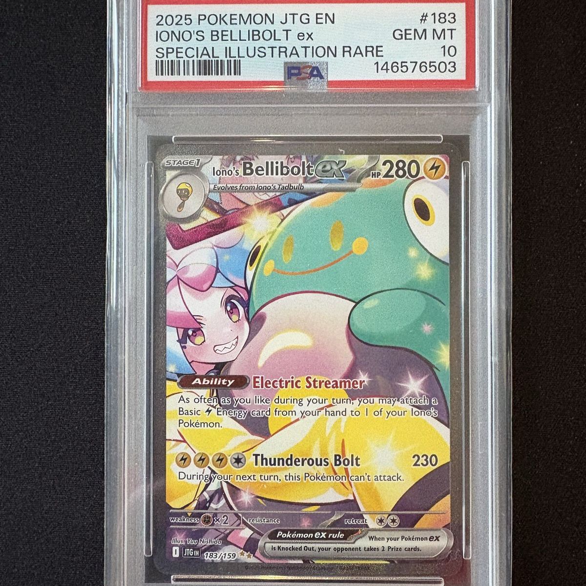 2025 Pokemon Iono’s Bellibolt 183 SIR Gem Mint 10