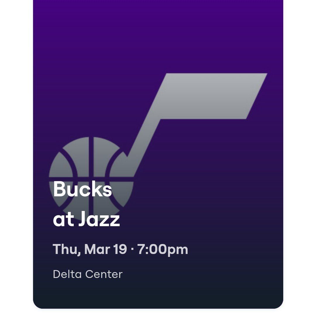 Row 3 Sec 3 Lwr Bowl Jazz vs Bucks Nuggets moremo