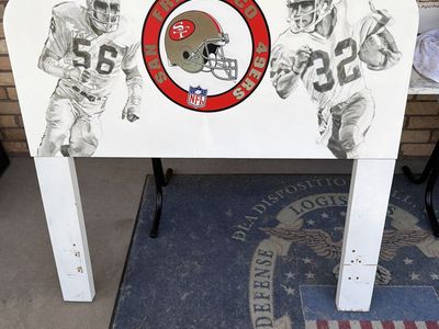 Vintage San Francisco 49ers NFL Wooden Headboard Football Theme Wall Art Decor