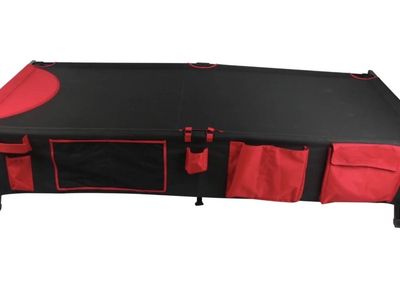 Ozark Trail Deluxe Folding Camp Cot Twin Size with 7-Pocket Organizer & Carry Bag