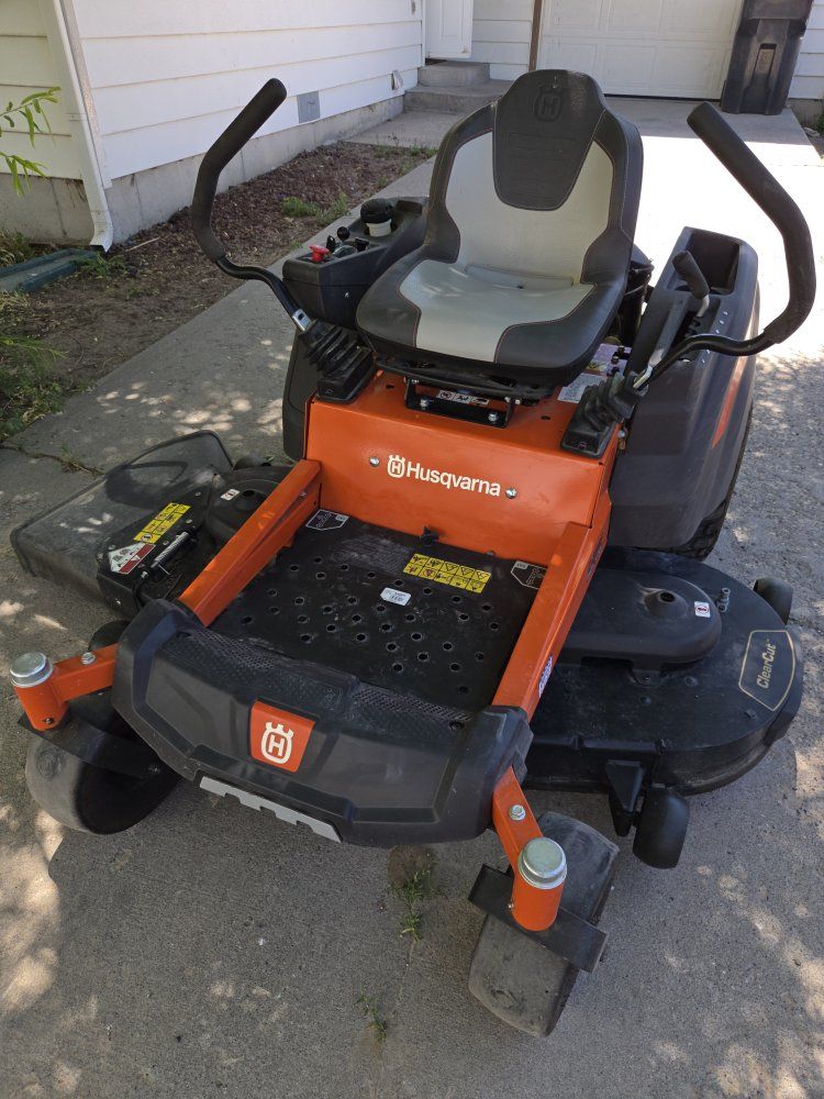 Husqvarna zero turn riding lawn mower