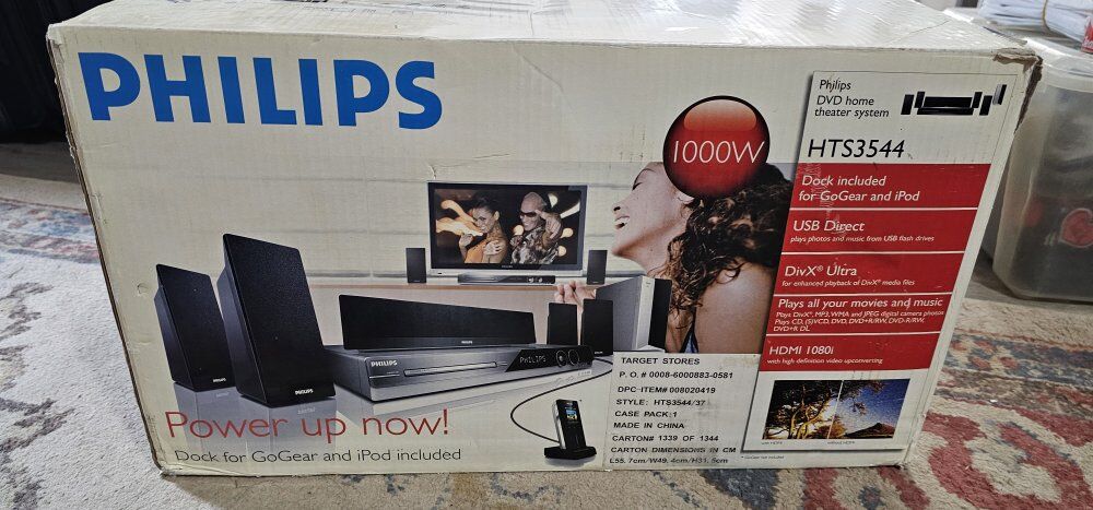 Phillips 5.1 surround sound with DVD player