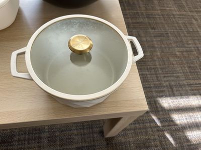 Our Place Always Pan 2.0 with Steamer Basket in Steam - Versatile Ceramic Non-Stick Cookware