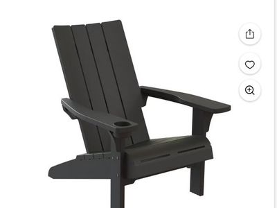 Seabrook Adirondack resin chair with cups holder