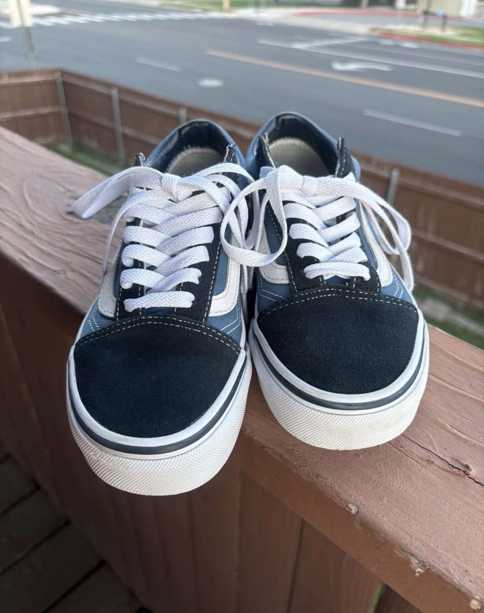 Vans Old Skool Blue Black Skate Shoes Sneakers