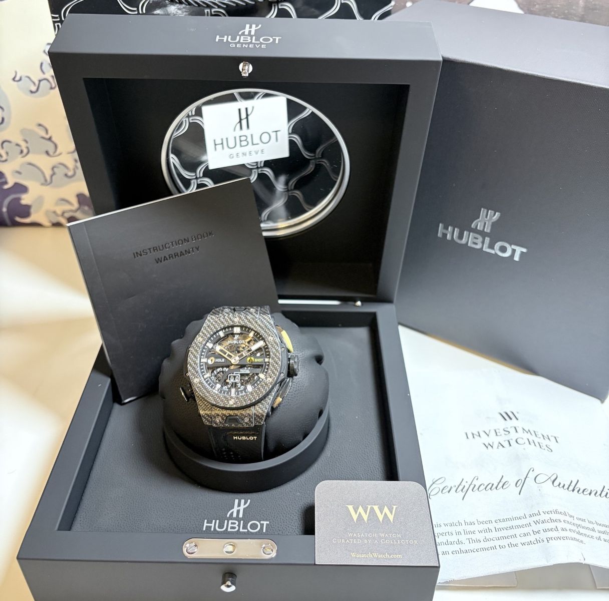 Hublot Big Bang Unico Golf Black 45 mm with Box and Authentication Certificate
