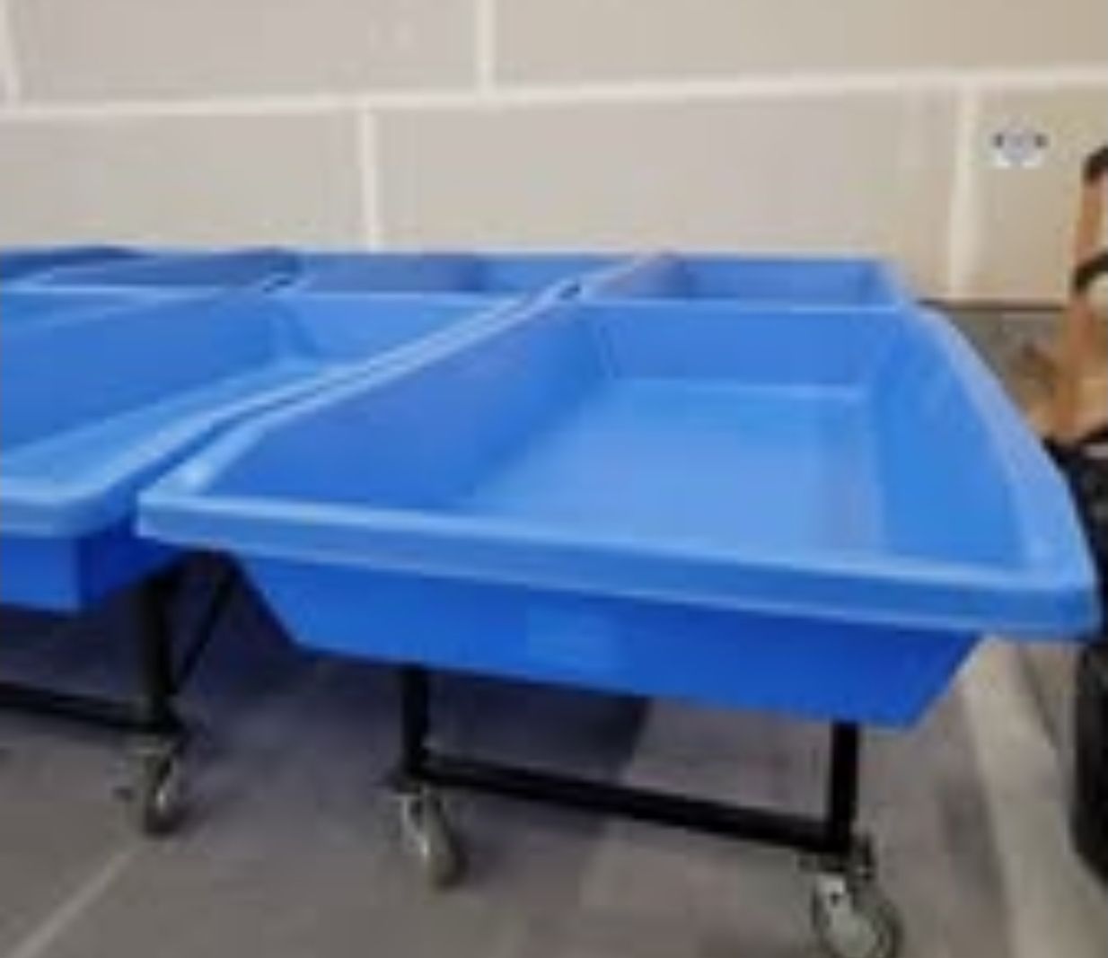 Plastic Sorting / Bin / Dump Tables on casters