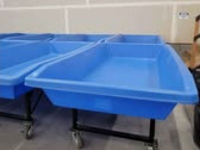 Plastic Sorting / Bin / Dump Tables on casters