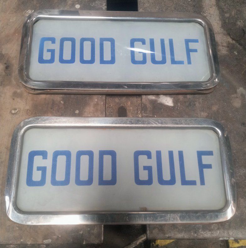 GOOD GULF AD GLASS