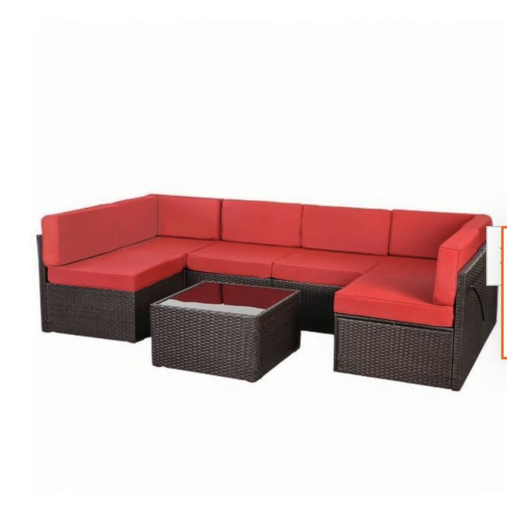 7-Piece Wicker Outdoor/ Indoor Conversation Set