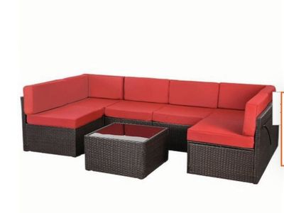 7-Piece Wicker Outdoor/ Indoor Conversation Set