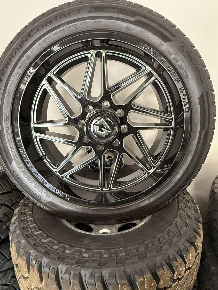 Gear Off Road 22x10 Wheels with nitto 420v Tires 305/40R22