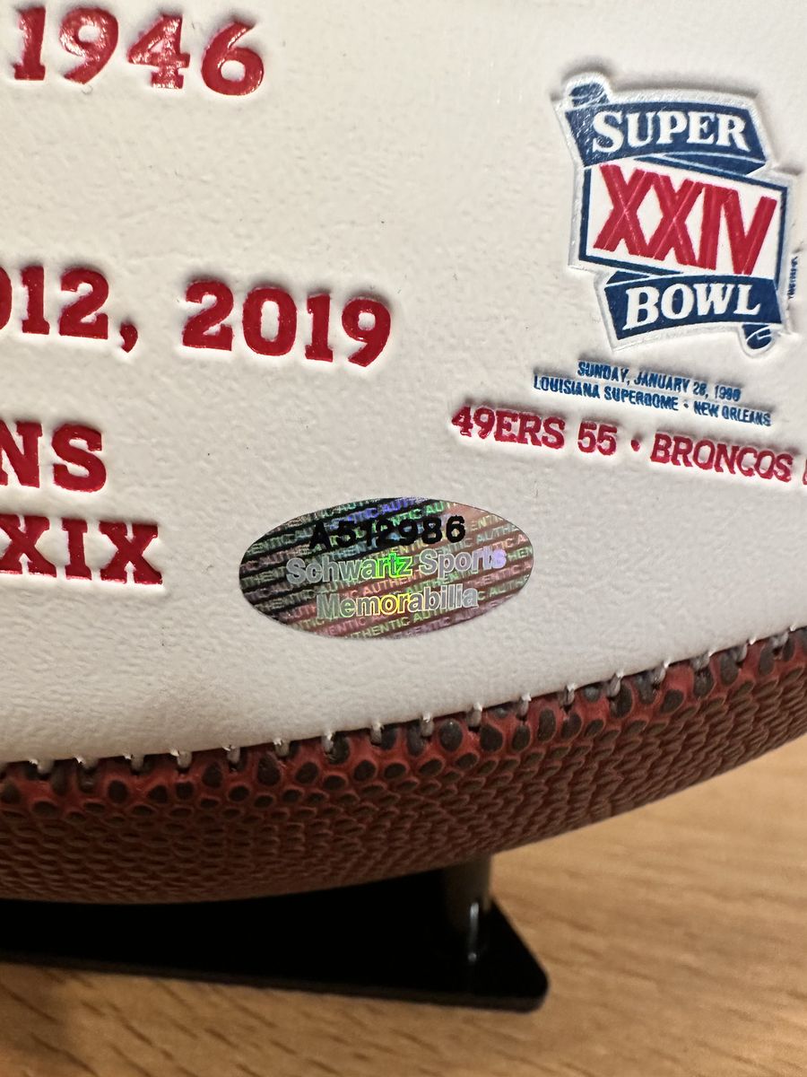 John Taylor Signed San Francisco 49ers Football — Certified