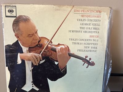 Zino Francescatti Mendelssohn Bruch Violin Concerto Columbia Masterworks ML 5751 Vinyl LP Record