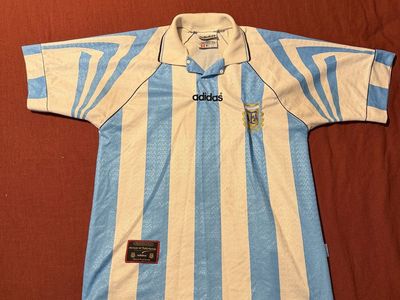 Adidas Argentina Asociacion del Futbol Argentino Jersey - Vintage Light Blue/White Striped