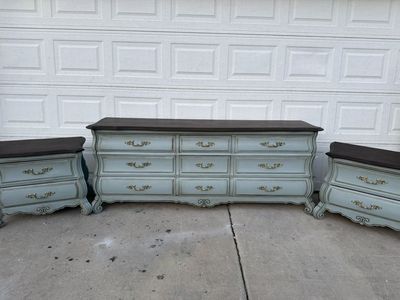 3 Piece HUGE Vintage French Bedroom Set