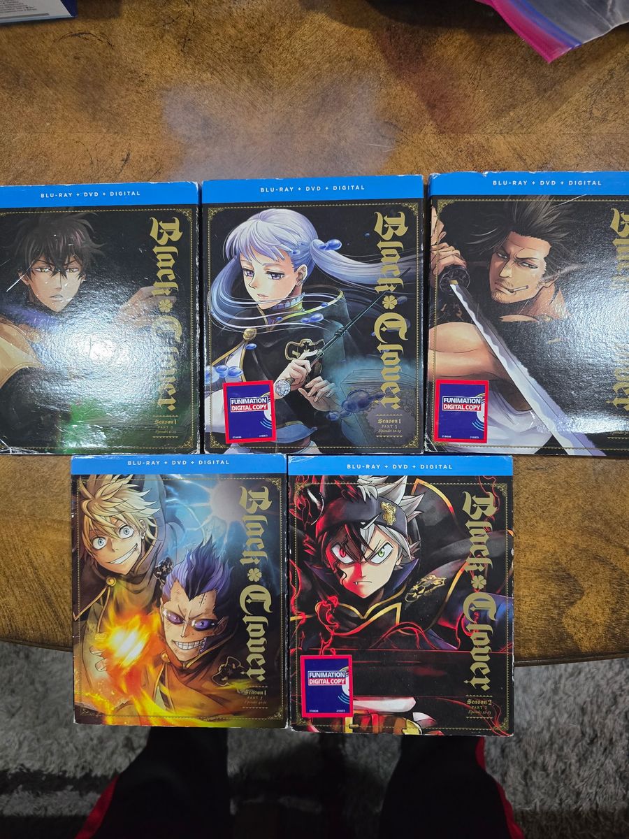 Black Clover Blu Ray+DVD (Episodes 11-63). Bonus My Hero Academia World Heroes Mission Blu Ray+DVD