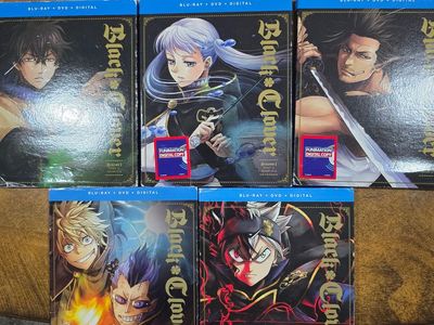 Black Clover Blu Ray+DVD (Episodes 11-63). Bonus My Hero Academia World Heroes Mission Blu Ray+DVD
