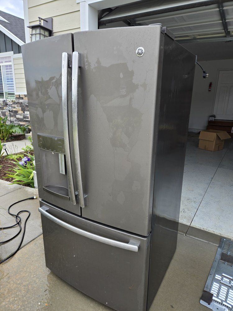 GE slate refrigerator