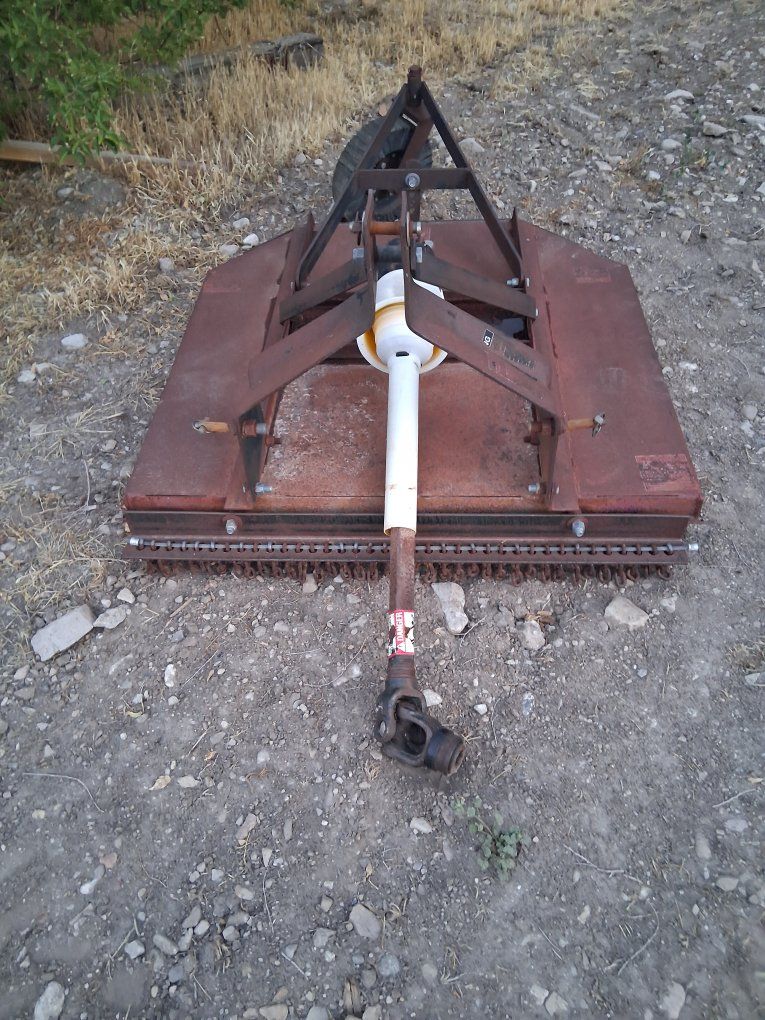 Heavy-Duty Brush Hog Mower - Industrial Grade, with PTO Shaft and Support Wheel