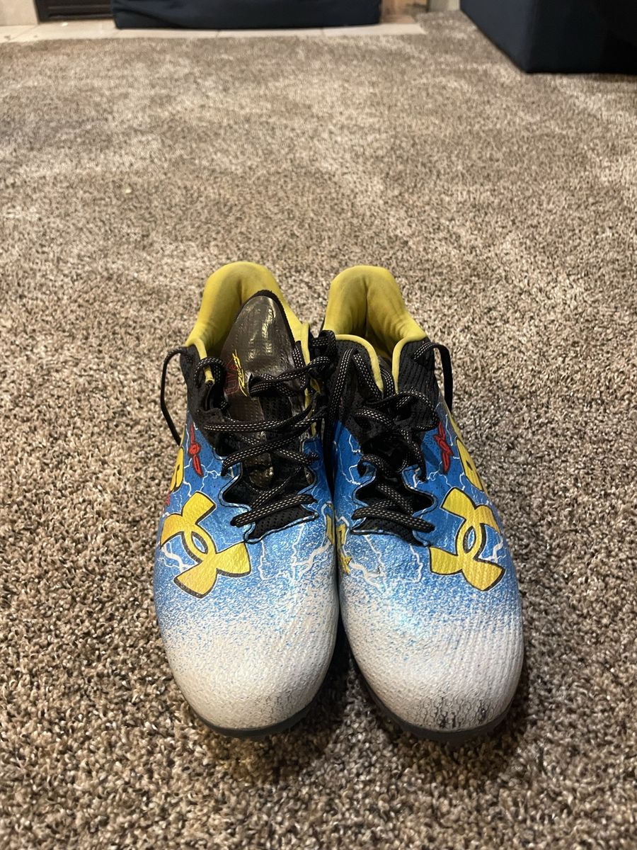 Under Armour Spotlight MC Football Cleats Size 13 25th Anniversary Lightning Blue