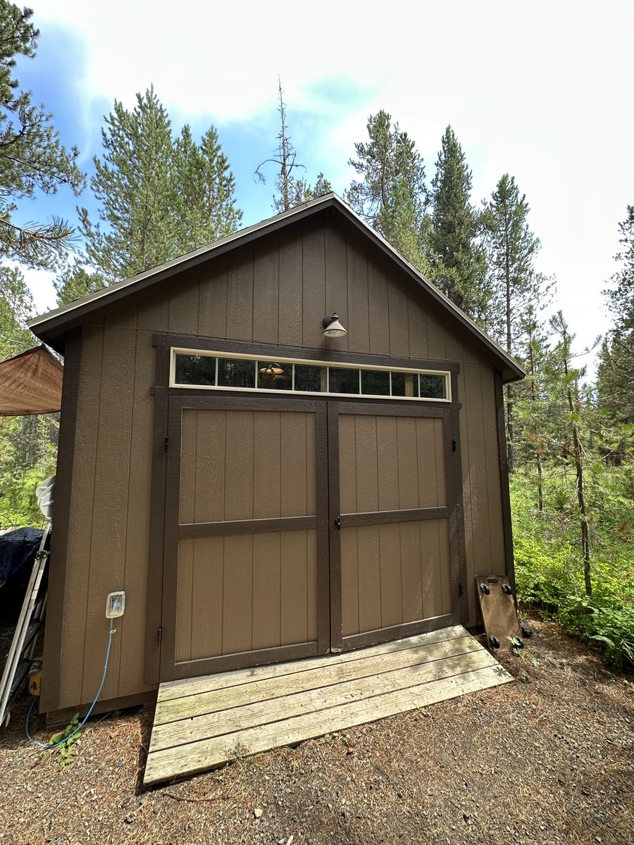 Kong Sheds 12'x14' Utility Shed - 8' Walls, Attic, Double Doors, Windows & Venting