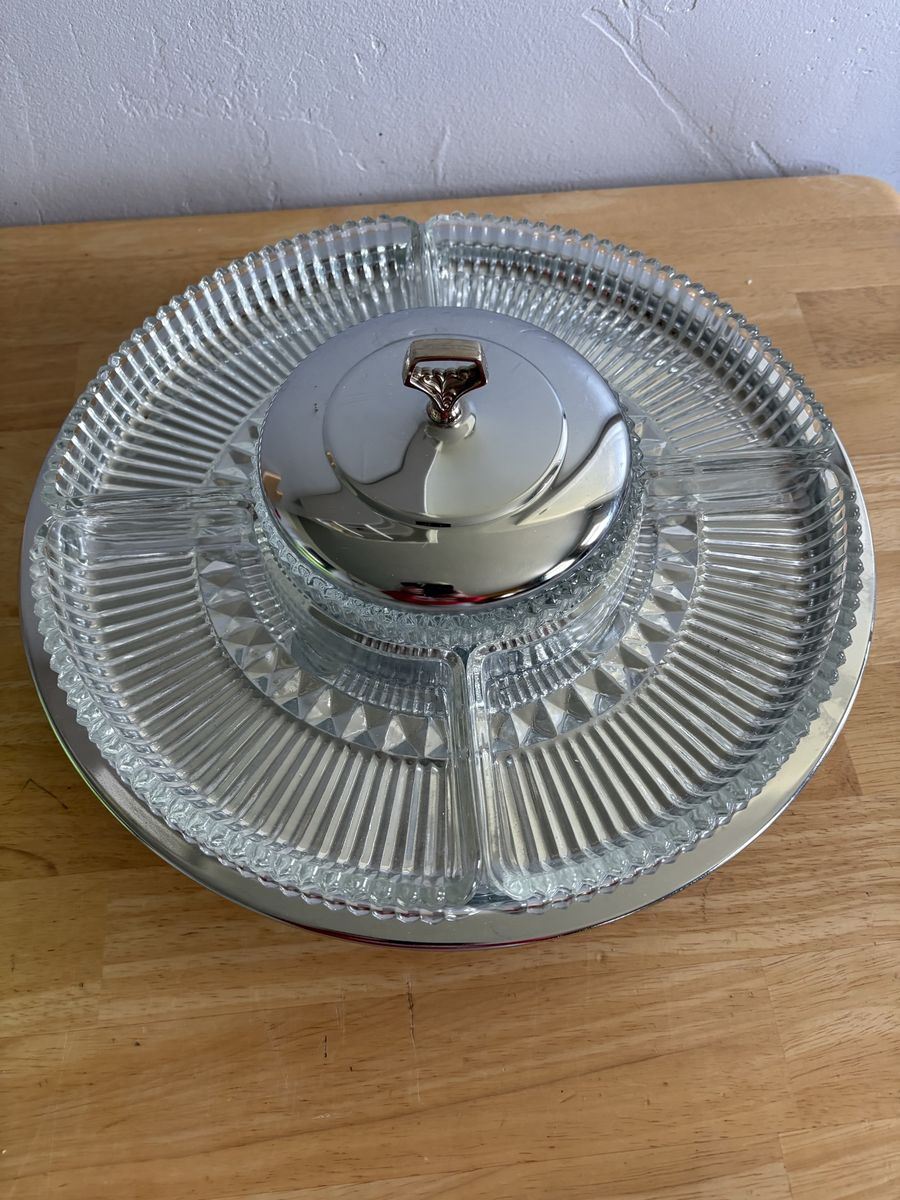 Kromex Lazy Susan.                                            Text at 801-910-3451.       e-mail    kfschefski@gmail.com