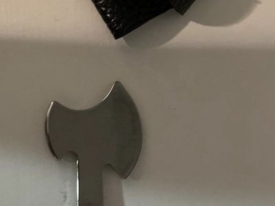 Mini battle axe (actually sharp) w holder