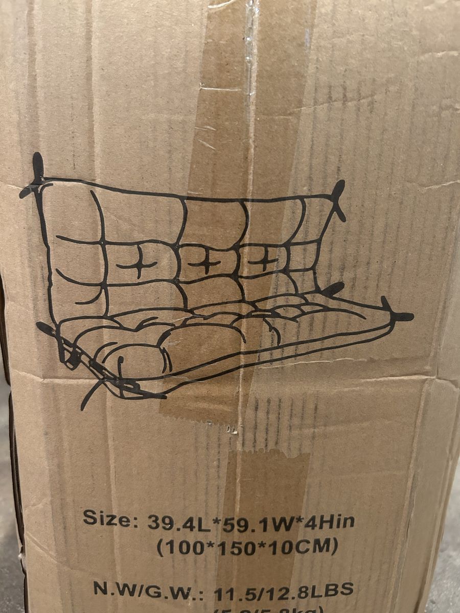 New Grey Outdoor Loveseat Cushion Set Seat and Back