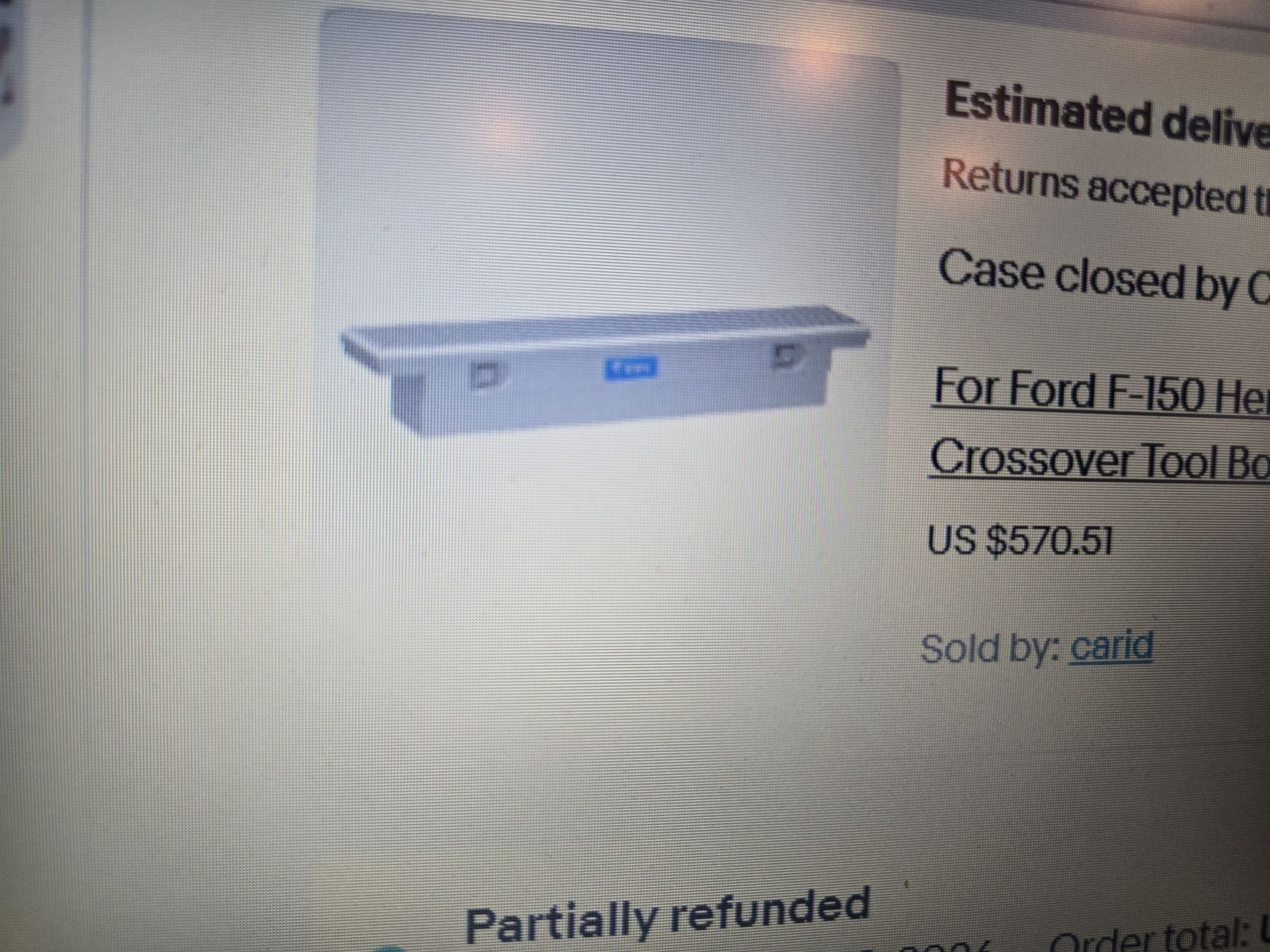 Diamond plate crossover pickup tool box