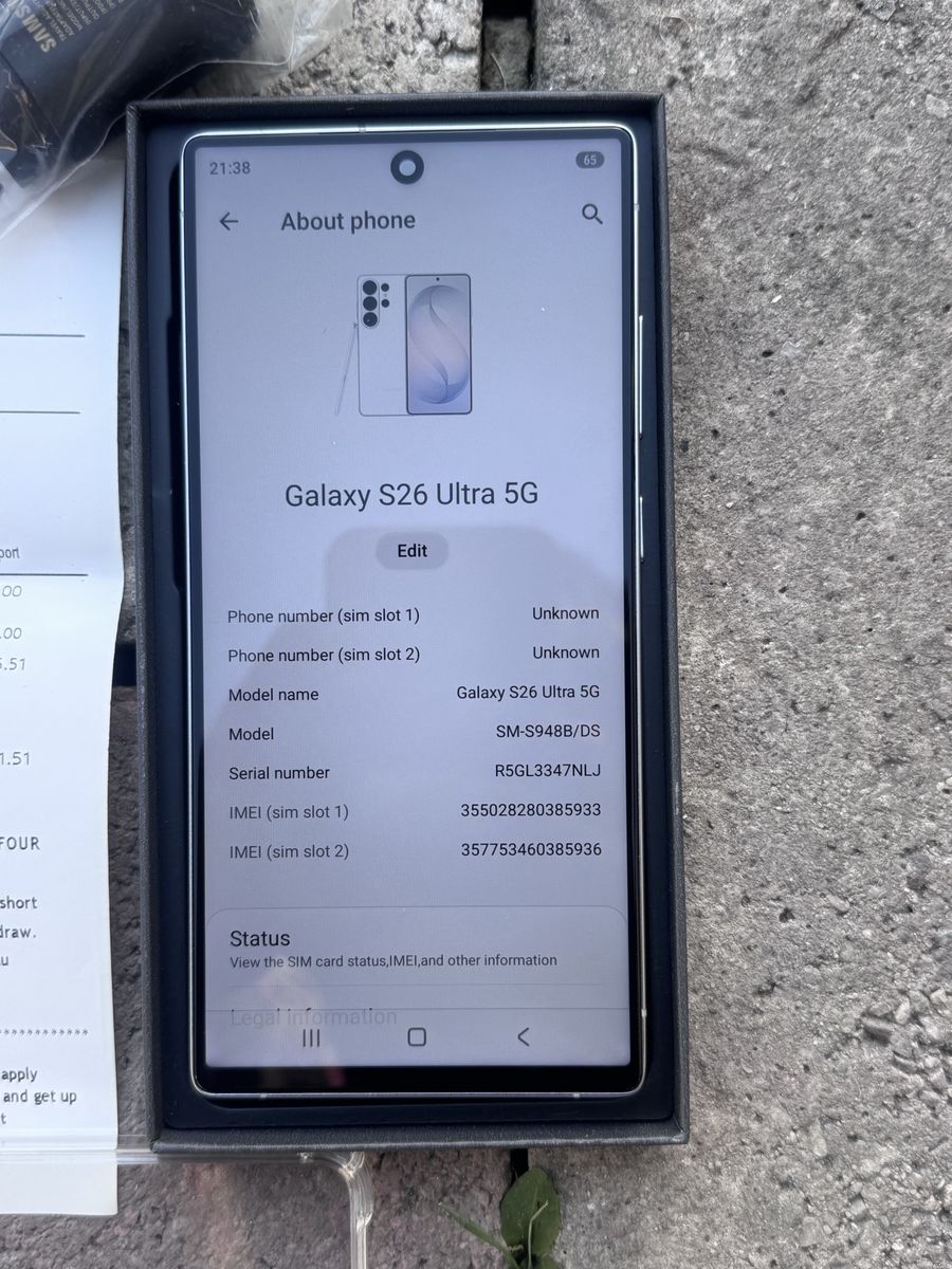 Samsung Galaxy S26 Ultra 5G SM-S948B/DS 1TB Unlocked Smartphone