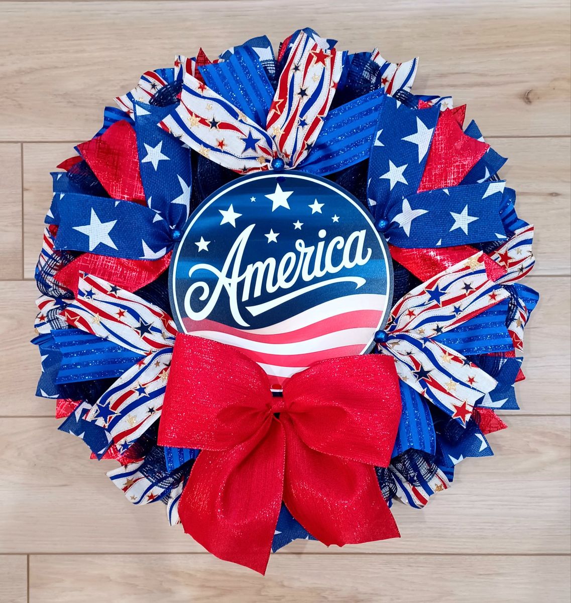 Patriotic America Wreath