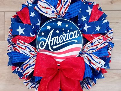 Patriotic America Wreath
