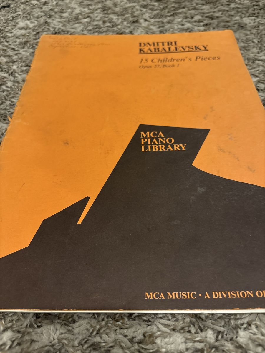 Dmitri Kabalevsky 15 Children's Pieces Opus 27 Book I MCA Piano Library