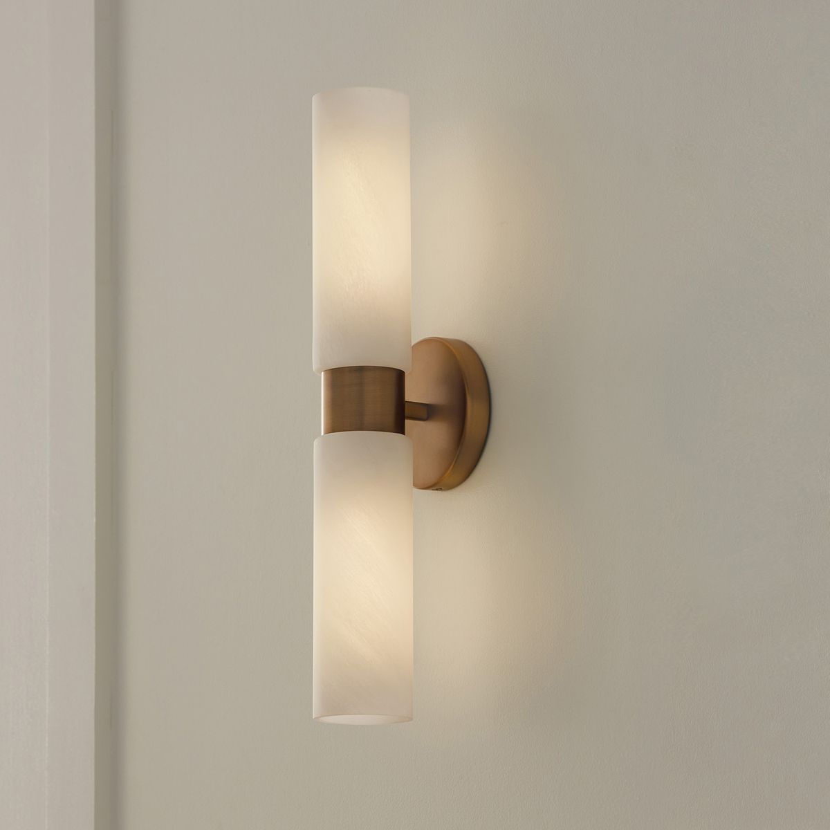 TWO Capital Lighting Alyssa Dual Sconces 651721AD, Aged Brass, each 5"W x 20.5"H