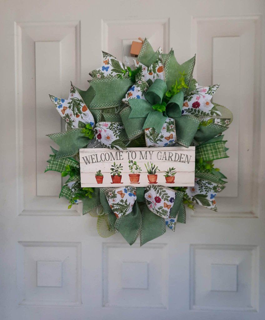 Handmade "Welcome to My Garden" wreath