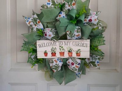 Handmade "Welcome to My Garden" wreath