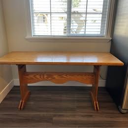 Solid Wood Light Oak Dining Table