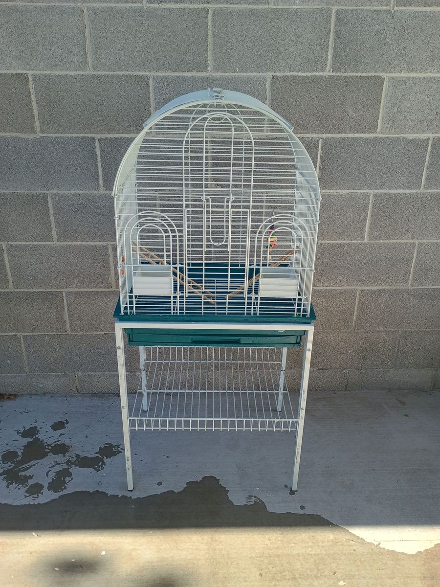 Large white birdcage 