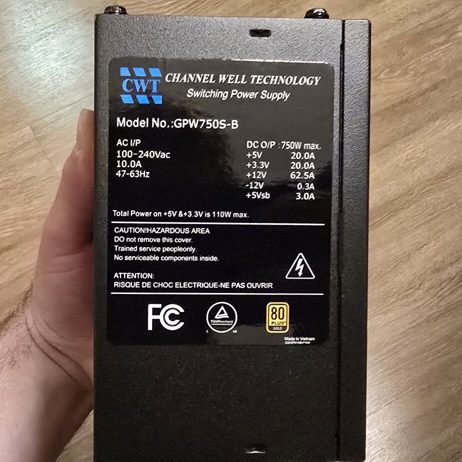 750w 80Plus Gold Non Modular PSU