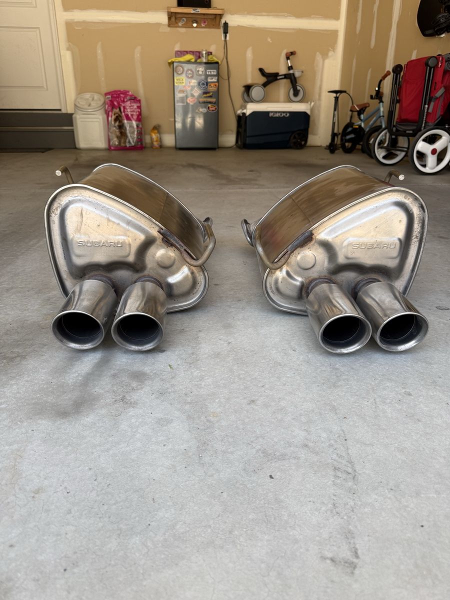 Subaru OEM Exhaust Mufflers, Dual Tip - Impreza WRX STI