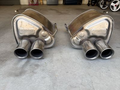 Subaru OEM Exhaust Mufflers, Dual Tip - Impreza WRX STI