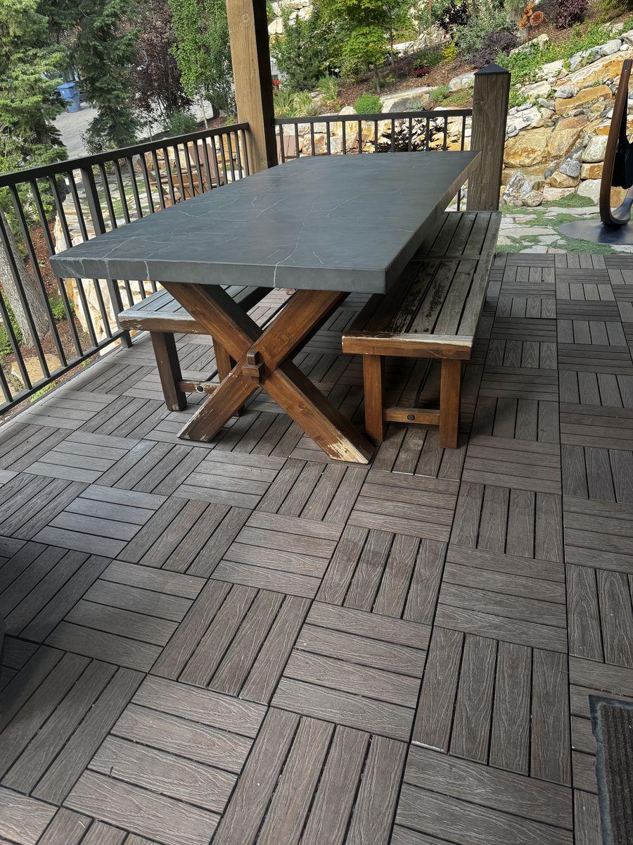 Outdoor Patio Table with Benches