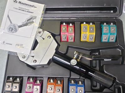 Mastercool 71500 Hydra-Krimp Hand-Held Hydraulic A/C Hose Crimper Kit with Dies & Case