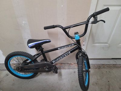 Next Ridgeguard BMX Bike Black Blue 16 Inch Kids Bicycle