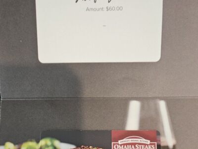 $60 Omaha Steaks Gift Card