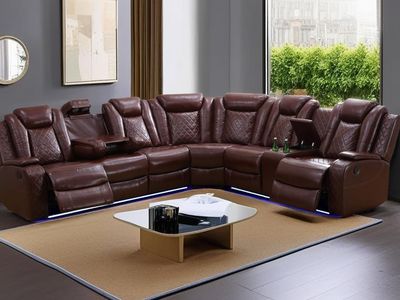 NEW RECLINING Leather SECTIONAL - NEW IN BOX
