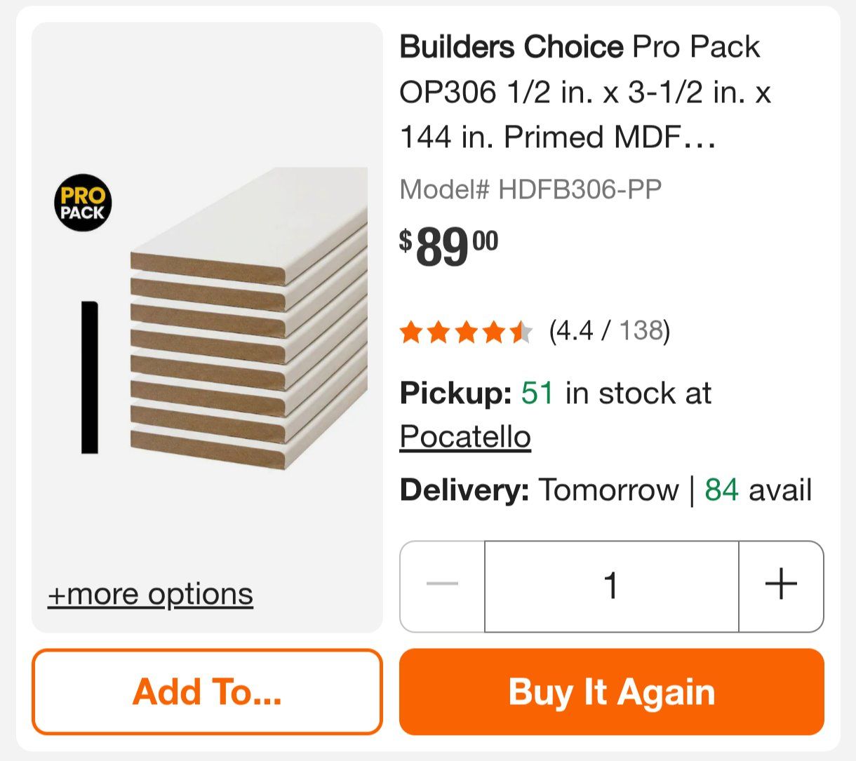 molding pro packs