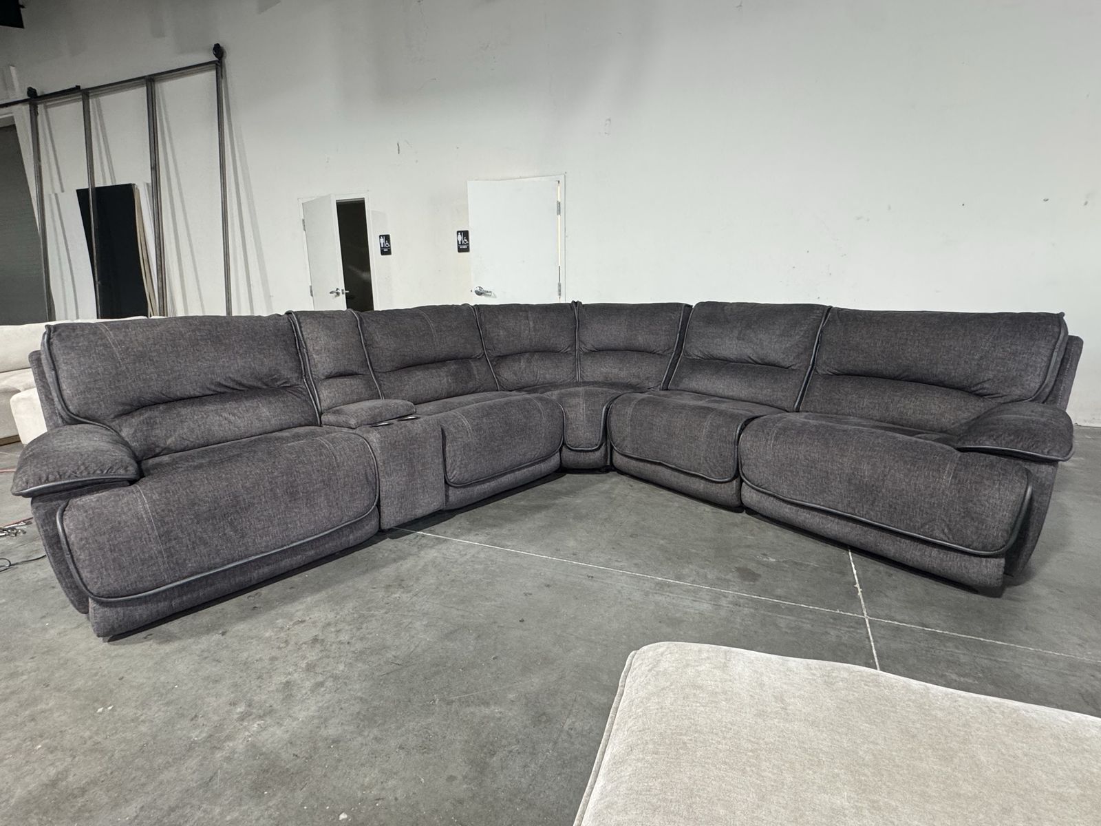 Redding Fabric Power Recliner with Reclining Headrests